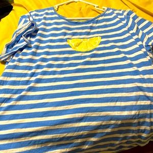 Kim Rogers 2x Lemon slice blue stripe